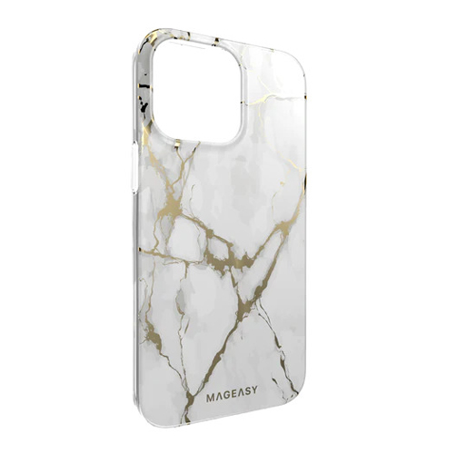 SwitchEasy MagEasy Marble with MagSafe Case for iPhone 14 Pro - Champagne White