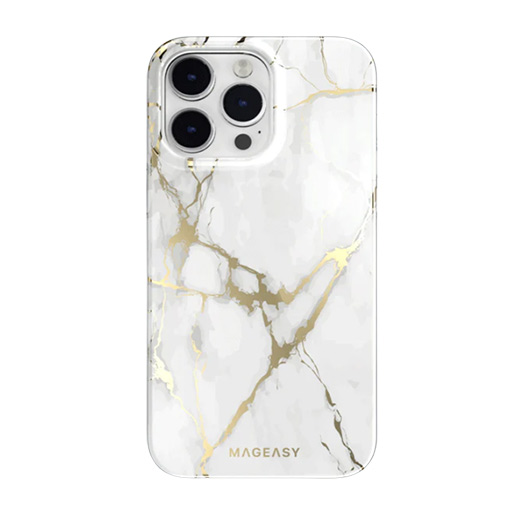 SwitchEasy MagEasy Marble with MagSafe Case for iPhone 14 Pro Max - Champagne White