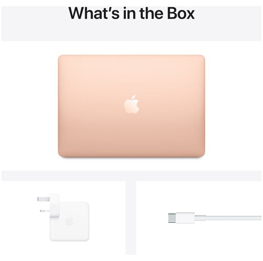 Apple MacBook Air 13-inch (2020) – Apple M1 Chip / 8GB RAM / 512GB SSD / 8-core GPU / macOS Big Sur / English & Arabic Keyboard / Gold / Middle East Version – [MGNE3AB/A]
