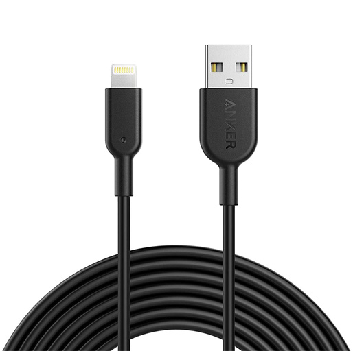 Anker iPhone Charger Cable, Powerline II Lightning Cable (10ft), Durable Cable, MFi Certified for iPhone Xs/XS Max/XR/X / 8/8 Plus /7/7 Plus, iPad Mini (Black)