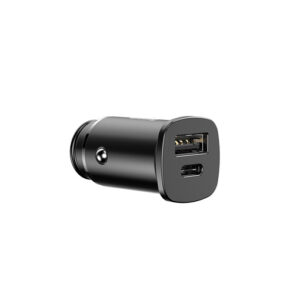 Baseus car charger 30W 2 ports USB + USB-C square PPS black CCALL-AS01