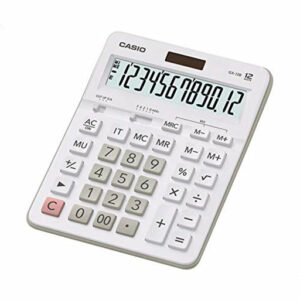Casio Mini Portable Calculator GX-12B-WE-W-DC White