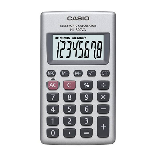 Casio Practical Calculators Portable Type HL-820VA