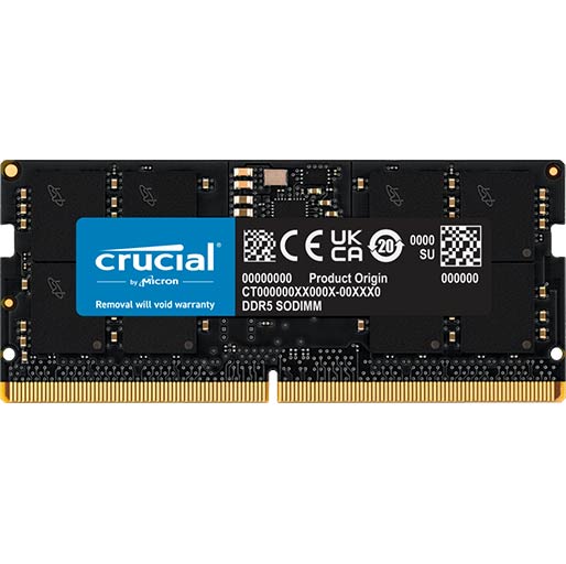 Crucial 16GB DDR5-4800 SODIMM Laptop Ram