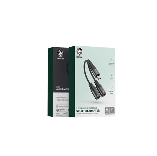 Green Lion 2 In 1 Audio & Charging Splitter Adapter Lightining