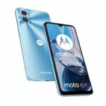 Motorola Moto E22 Dual Nano SIM 4G Smartphone, 4 GB RAM, 64 GB Storage, Crystal Blue