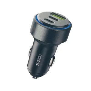 Yesido Y50 Super fast Dual USB-C 60W Compatible PD & PPS USB-A QC3.0 18W Super Fast Charging Car Chargers
