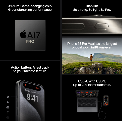 Apple iPhone 15 Pro 256GB - Natural Titanium