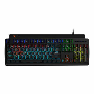 MEETION MT-MK600MX Wired Mechanical Gaming Keyboard Black, 22 Backlight Modes, 6 Brightness Levels, 12 Multimedia Shortcuts, Works with Windows XP/Vista/7/8/10/11 MAC OS X (MK600RD Black 赤軸)