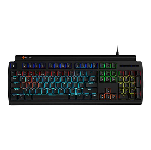 MEETION MT-MK600MX Wired Mechanical Gaming Keyboard Black, 22 Backlight Modes, 6 Brightness Levels, 12 Multimedia Shortcuts, Works with Windows XP/Vista/7/8/10/11 MAC OS X (MK600RD Black 赤軸)