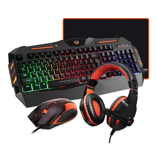 Meetion MT-C500 4 in 1 Gaming Mouse Keyboard and Headset with Mouse Pad Combo Kit