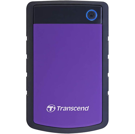 Transcend Storejet 2TB Portable USB 3.0 Hard Disk (TS2TSJ25H3P), Purple