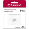 Transcend TS64GUSD300S 64GB MicroSDXC Class 10 UHS-1 U1 A1 Memory Card