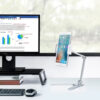 UPERGO AP-7V Adjustable Aluminum Smartphone, Tablet Stand/Holder For upto 13" iPad And Tablet