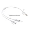 Ugreen 10739 3.5mm Male To 3.5mm Female ×2 Color Abs Case White 25cm Av134 10010739
