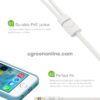 Ugreen 10739 3.5mm Male To 3.5mm Female ×2 Color Abs Case White 25cm Av134 10010739