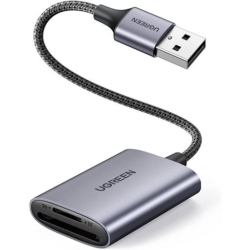 Ugreen 80887 15CM Gray Usb-A To Sd/Tf Memory Card Reader Alu Case CM401 10080887