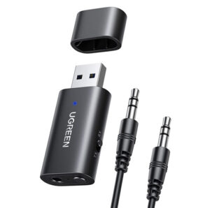 Ugreen Transmitter Bluetooth 5.1 Transmitter / Receiver Wireless Audio Adapter 3.5mm Mini Jack Black
