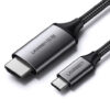 Ugreen cable HDMI cable - USB Type C 4K 60 Hz 1.5 m black, gray (MM142 50570)