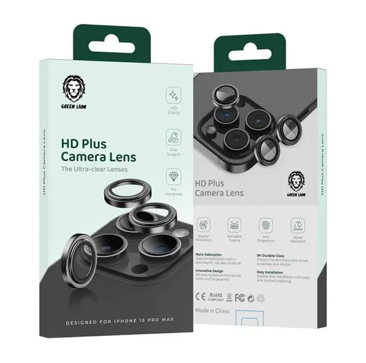 Green Lion HD Plus Camera Lens for iPhone 15 Pro / iPhone 15 Pro Max - Titanium Gold