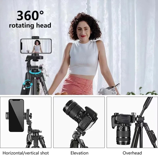 NeePho Tripod Wireless Tripod Selfie Stand Phone Holder NP-3180s with Remote Control Lightweight Foldable Tripod Stand Max Hight 136cm for Live Streaming | Selfie | Photography