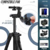 NeePho Tripod Wireless Tripod Selfie Stand Phone Holder NP-3180s with Remote Control Lightweight Foldable Tripod Stand Max Hight 136cm for Live Streaming | Selfie | Photography