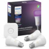 Philips Hue Uae White & Colour Ambiance Led Smart Bulb Starter Kit (3 Bulbs & Bridge) ,Bluetooth & Zigbee Compatible ,Works With Apple Homekit,Siri,Alexa,Google Assistant And Many More 929002216817