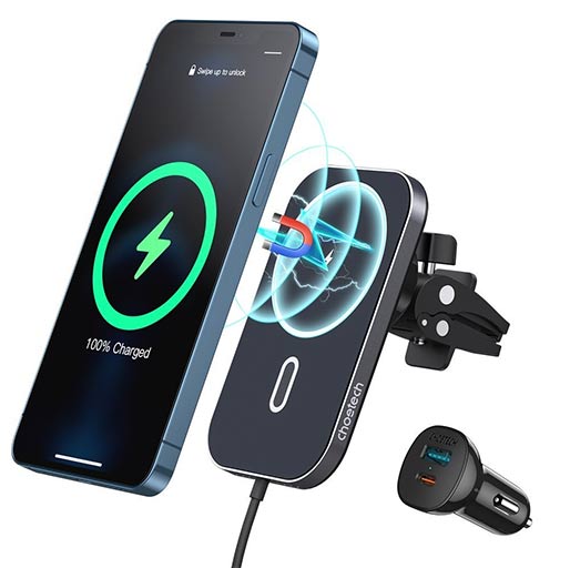 Choetech Car Kit Magnetic Mount Induction Qi Charger