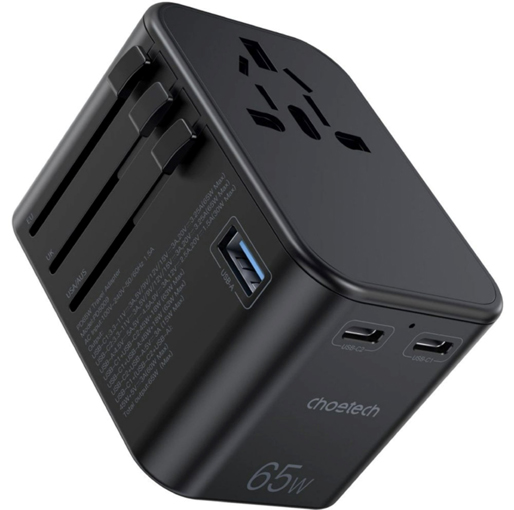 Choetech PD 65W Travel Adapter Black, PD5009-BK