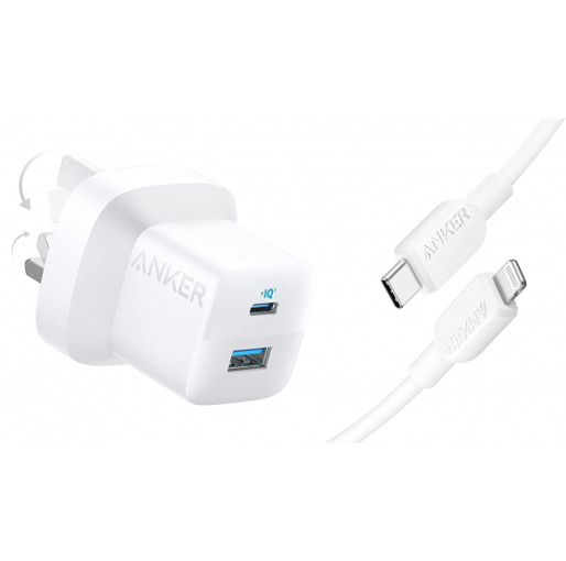 ANKER 323 CHARGER WITH 310 USB-C TO LIGHTNING CABLE