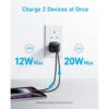 ANKER 323 CHARGER WITH 322 USB C TO USB C CABLE 33W 3FT