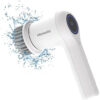Moxedo 4 IN 1 Electric Cleaning Brush Cordless Handheld Spin Scrubber 2 Adjustable Speed with 4 Replaceable Brush Heads for Bathtub, Wall, Tile, Toilet, Window and Sink