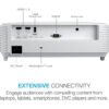 Optoma EH412STx Short Throw 1080p HDR Professional Projector | Super Bright 4,000 Lumens | Business Presentations, Classrooms, and Meeting Rooms | 15,000 Hour Lamp Life | Speaker Built In | Portable