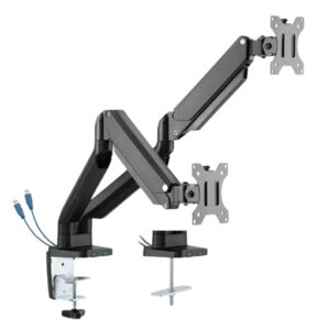 TWISTED MINDS PREMIUM DUAL MONITOR ALUMINUM ARM-BLACK