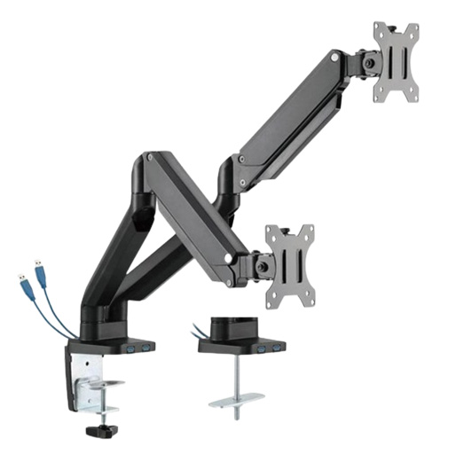 TWISTED MINDS PREMIUM DUAL MONITOR ALUMINUM ARM-BLACK