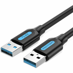 vention USB 3.0 A Male to A Male Cable, Fast Transmission, Connect to Radiator, Various Applicable Devices, 1 Meter, Black PVC Type | CONBF