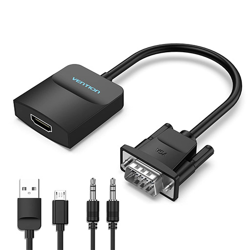 vention VGA to HDMI Adapter 1080P VGA Male to HDMI Female Converter Cable With Audio USB Power for PS4/3 HDTV VGA HDMI Converter