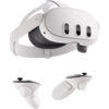 META Quest 3 VR Headset (128) GB Motion Controller (White, For PC, PS4, Xbox)
