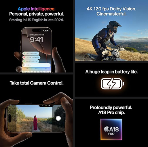 APPLE IPHONE 16 PRO 128GB - BLACK TITANIUM